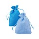 5 цвет синие мешки для упаковки из мешковины(ABAG-X0001-04)-2