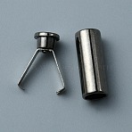 Alloy Shoelace Protector Tips, Matal Aglets Cord Ends, Gunmetal, 15.5x6mm, Inner Diameter: 5.5mm(FIND-WH0032-46B)