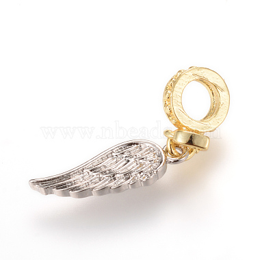 24mm Wing Brass Dangle Beads