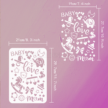 Plastic Drawing Painting Stencils Templates(DIY-WH0396-410)-2