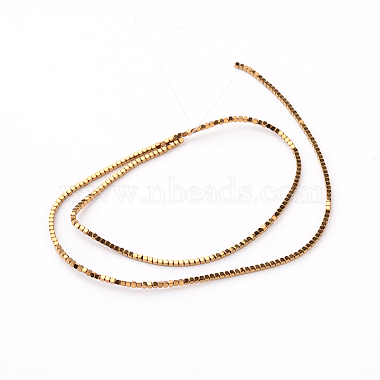 Faceted Cube Electroplate Non-magnetic Synthetic Hematite Bead Strands(G-L426-03D)-2
