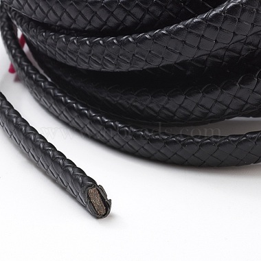Плетеный кожаный шнур(WL-F009-C01-10x5mm)-2