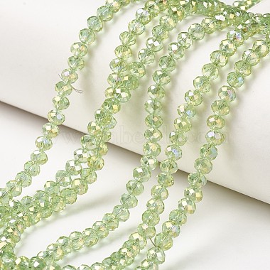 Pale Green Rondelle Glass Beads