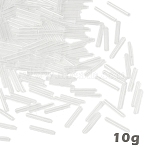 10G Glass Bugle Beads, Transparent Colours, Clear, 12x2mm, Hole: 0.5mm(SEED-YW0002-97)