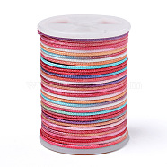 Segment Dyed Polyester Thread, Braided Cord, Colorful, 1.5mm, about 5.46 yards(5m)/roll(NWIR-I013-C-02)