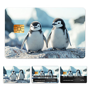 Plastic Waterproof Card Stickers, Self-adhesion Card Skin for Bank Card Decor, Rectangle, Penguin, 140x190mm(STIC-WH0032-334)