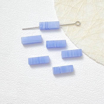 Natural Blue Lace Agate Beads, Cuboid, 13x4x4mm, Hole: 1.4mm