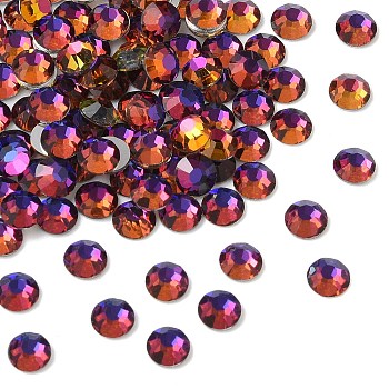 Preciosa&reg MAXIMA Crystal No Hotfix Flatback Stones, Czech Crystal, Aluminium Layer, Round(438 11 615 Chaton Rose), 00030 299 Volcano, SS16(3.8~4mm)