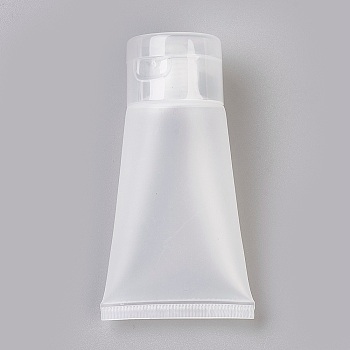 Matte Plastic Refillable Cosmetic Bottles, with Flip Caps, Clear, 85x47x29mm, Capacity: 30ml(1.01 fl. oz)