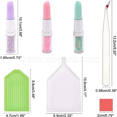 Lipstick Shape Plastic Nail Art Rhinestones Picker Pen(MRMJ-FH0001-08)-2