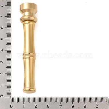 Golden Tone Brass Wax Seal Stamp Head with Bamboo Stick Shaped Handle(STAM-K001-05G-S)-4