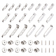 100Pcs 5 Style 304 Stainless Steel Pin Brooch Findings(STAS-UN0045-21)-1
