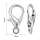 Platinum Plated Zinc Alloy Lobster Claw Clasps(X-E107)-4