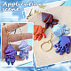 5Pcs 5 Colors Alloy Pendant Keychains(KEYC-SP0001-66)-6