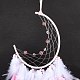 Iron Woven Web/Net with Feather Pendant Decorations(AJEW-P097-02)-3
