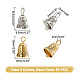 AHADERMAKER 40Pcs 2 Colors Alloy Bell Charms(FIND-GA0005-71)-2