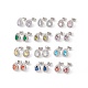 Cubic Zirconia & Rhinestone Teardrop Stud Earrings(EJEW-A080-02M-P)-1