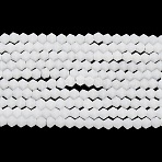 Imitation Jade Frosted Glass Bead Strands, Faceted Bicone, White, 4.5x3.5~4mm, Hole: 0.8~1mm, about 75~78pcs/strand, 28~29cm(GLAA-F029-JM4mm-B06)