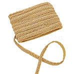 10M Polyester Braided Lace Ribbon, for Garment Accessories, Gift Decoration, Gold, 1/2 inch(13mm), about 10.94 Yards(10m)/Set(OCOR-PH0004-97)