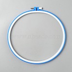 Embroidery Hoops, ABS Plastic Cross Stitch Hoop Ring, for Embroidery and Cross Stitch, Deep Sky Blue, 244x246x9.5mm, Inner Diameter: 209x226mm(DIY-WH20055-144B)