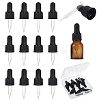 Glass Dropper Set Transfer Graduated Pipettes, Black, 6.5x2.2cm, Fit for 5ml Essential Oil Bottle(PH-TOOL-G011-13A)