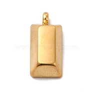 Vacuum Plating 304 Stainless Steel Pendants, With Jump Rings, Rectangle, Golden, 15.5x7.5x5mm, Hole: 1.8mm(STAS-A076-14G)