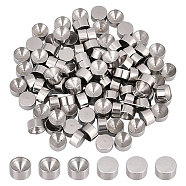 Unicraftale 100Pcs 304 Stainless Steel Rhinestone Settings, Flat Round, Stainless Steel Color, Fit for 4mm Rhinestone, 6x2.5mm(STAS-UN0030-67)