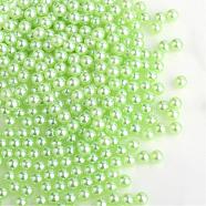 Imitation Pearl Acrylic Beads, No Hole, Round, Green Yellow, 3mm, about 10000pcs/bag(OACR-S011-3mm-Z18)