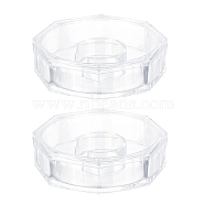 Acrylic Bead Storage Containers, Octagon, Clear, 10.3x10.3x3.1cm(CON-WH0077-18)