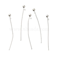 Brass Ball Head Pins, Lead Free & Cadmium Free, 925 Sterling Silver Plated, 25x0.6mm, Head: 2mm(KK-H502-03M-S)