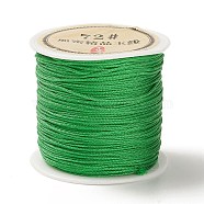 50 Yards Nylon Chinese Knot Cord, Nylon Jewelry Cord for Jewelry Making, Green, 0.8mm(NWIR-C003-01A-20)