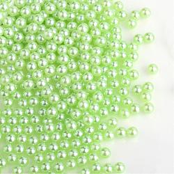 Imitation Pearl Acrylic Beads, No Hole, Round, Green Yellow, 3mm, about 10000pcs/bag(OACR-S011-3mm-Z18)