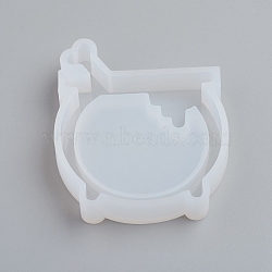 Shaker Mold, Silicone Quicksand Molds, Resin Casting Molds, For UV Resin, Epoxy Resin Jewelry Making, Bottle, White, 61x54x12mm(DIY-G017-H01)