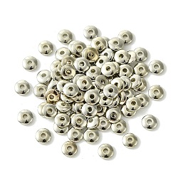 100Pcs CCB Plastic Spacer Beads, Rondelle, Platinum, 5.5x1.5mm, Hole: 1.5mm(CCB-FS0001-08A)