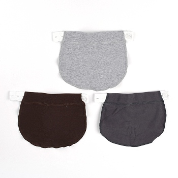 Adjustable Cotton Maternity Pants Extender, with Elastic Ribbon, Waistband Extender, Mixed Color, 170x212x3mm, 3pcs/set