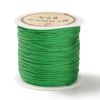 50 Yards Nylon Chinese Knot Cord, Nylon Jewelry Cord for Jewelry Making, Green, 0.8mm