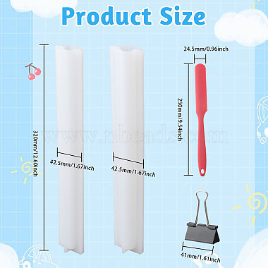 2 Sets 2 Style Silicone Pillar Soap Molds(DIY-GL0004-23)-2