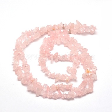 Natural Rose Quartz Chip Bead Strands(G-M205-02)-2
