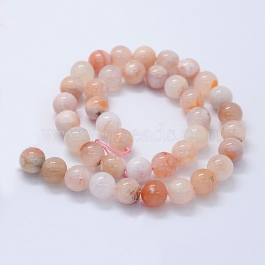 Natural Cherry Blossom Agate Beads Strands(G-I206-01-10mm)-4