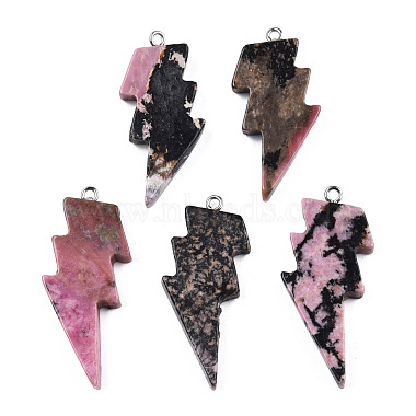 Natural Rhodonite Pendants(G-N332-53-A10)-2