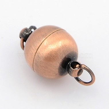 Brass Magnetic Clasps with Loops(KK-E268-10mm-M-NR)-4