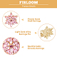 5 Pairs 5 Colors 3D Flower Cubic Zirconia Stud Earrings(EJEW-FI0001-76)-4