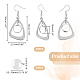 DIY Blank Dome & Teardrop 304 Stainless Steel Dangle Earring Making Kit(EJEW-UN00003)-3