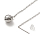 304 Stainless Steel Long Chain with Small Bell Dangle Stud Earrings for Women(EJEW-A068-01P)-2