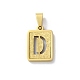 304 Stainless Steel Alphabet Pendants(STAS-S152-01G-D)-1