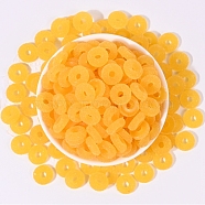 Plastic Linking Rings, Imatation Soft Candy, Donut, Yellow, 15x5mm(KY-WH0025-13B)