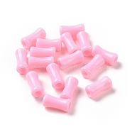 Opaque Acrylic Beads, Bamboo Stick, Pearl Pink, 11x5.5mm, Hole: 2.8mm, about 3360pcs/500g (OACR-E015-01E)