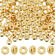 200Pcs Brass Spacer Beads, Nickel Free, Flat Round/Disc, Real 18K Gold Plated, 4x1.5mm, Hole: 1.5mm(KK-SC0004-05)