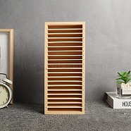 Wooden Storage Rack for Headbands, Hair Clip, Rectangle, Wheat, 32x14x6cm(PW-WG99077-01)