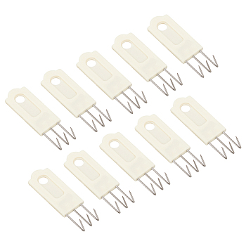 Plastic Hook Hangers, Rectangle, Light Yellow, 68x20x12mm, Hole: 7mm